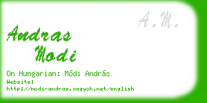 andras modi business card