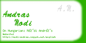 andras modi business card